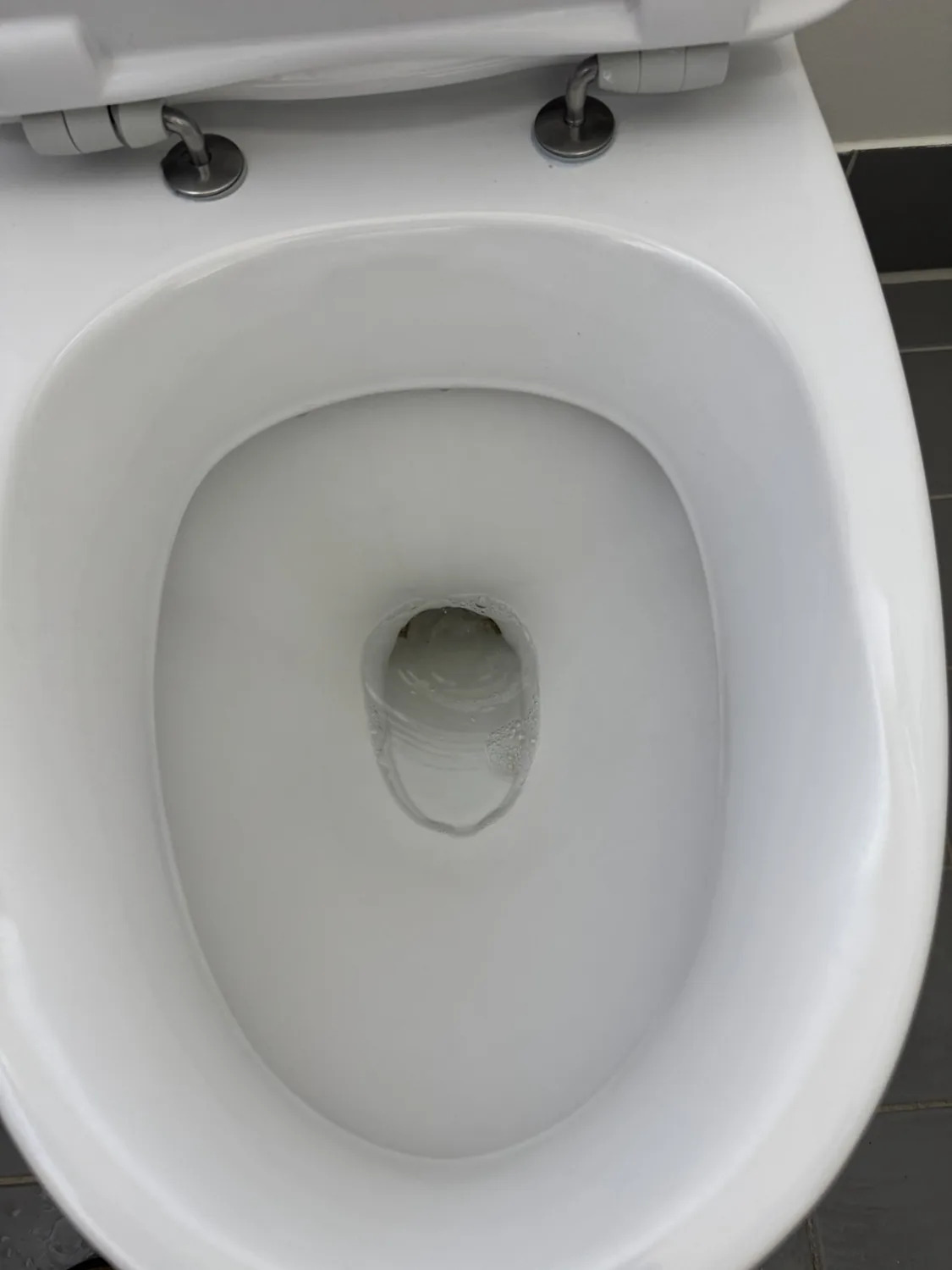 Toilet efter rengøring